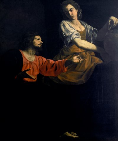 Christus und die Samariterin am Brunnen von Giovanni Battista Caracciolo